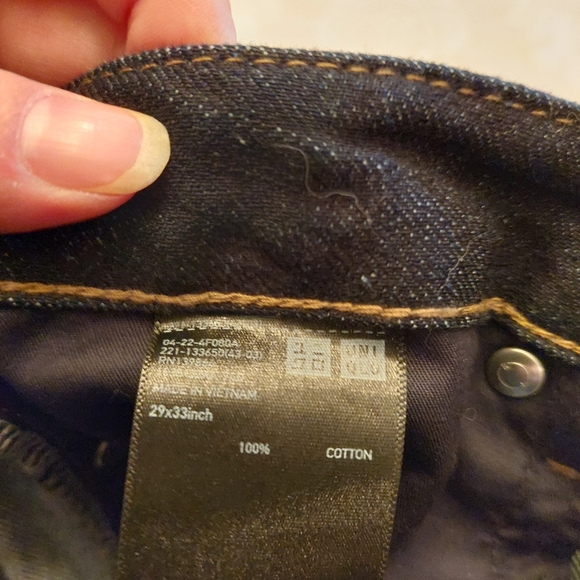 Uniqlo Ines De La Frassange slimfit straight leg low rise denim jeans. 29×33 - Picture 5 of 11